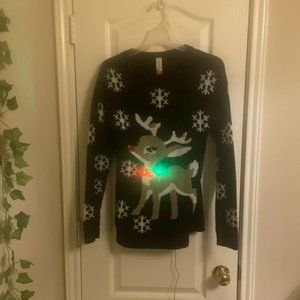Fun Light-up Reindeer Christmas Sweater